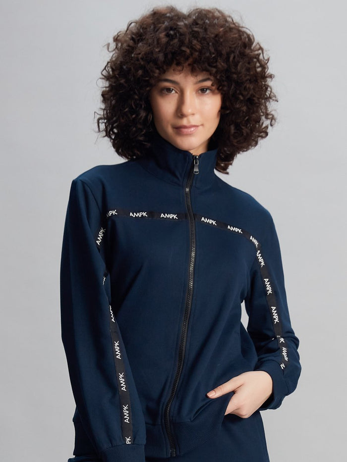 Midnight Blue Zip-Up Jacket