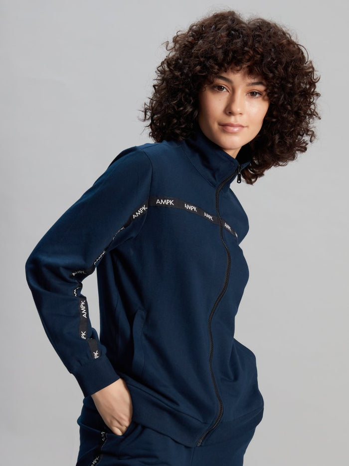 Midnight Blue Zip-Up Jacket