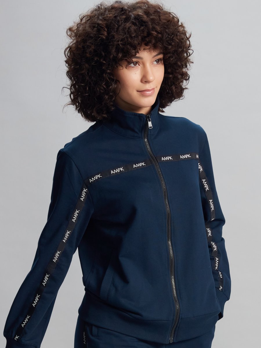 MIDNIGHT BLUE ZIP-UP JACKET SMART WEAR