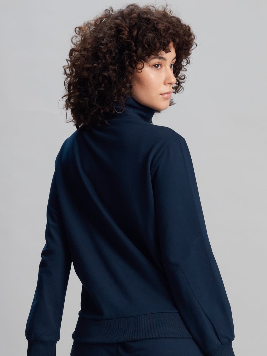 MIDNIGHT BLUE ZIP-UP JACKET SMART WEAR
