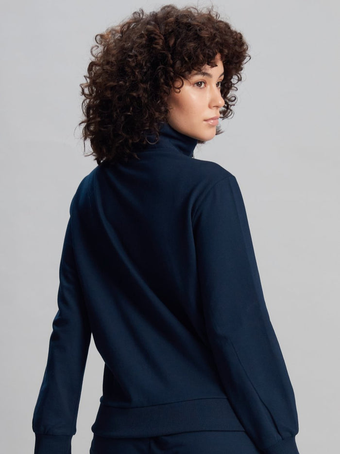 Midnight Blue Zip-Up Jacket