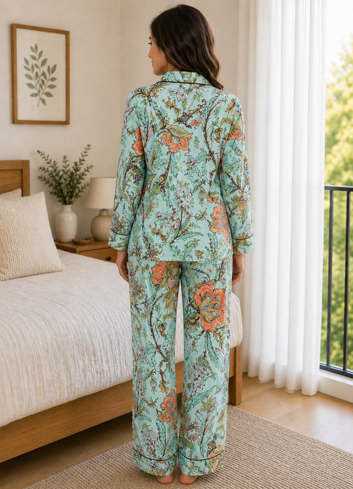 Multicolor Cotton Pajama Set