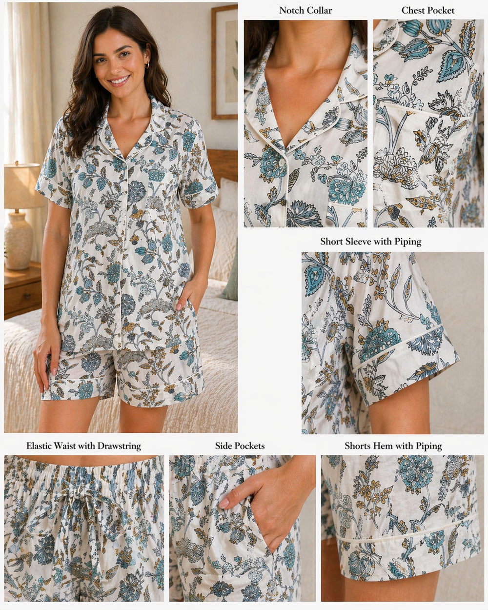 White Cotton Dream Short Set