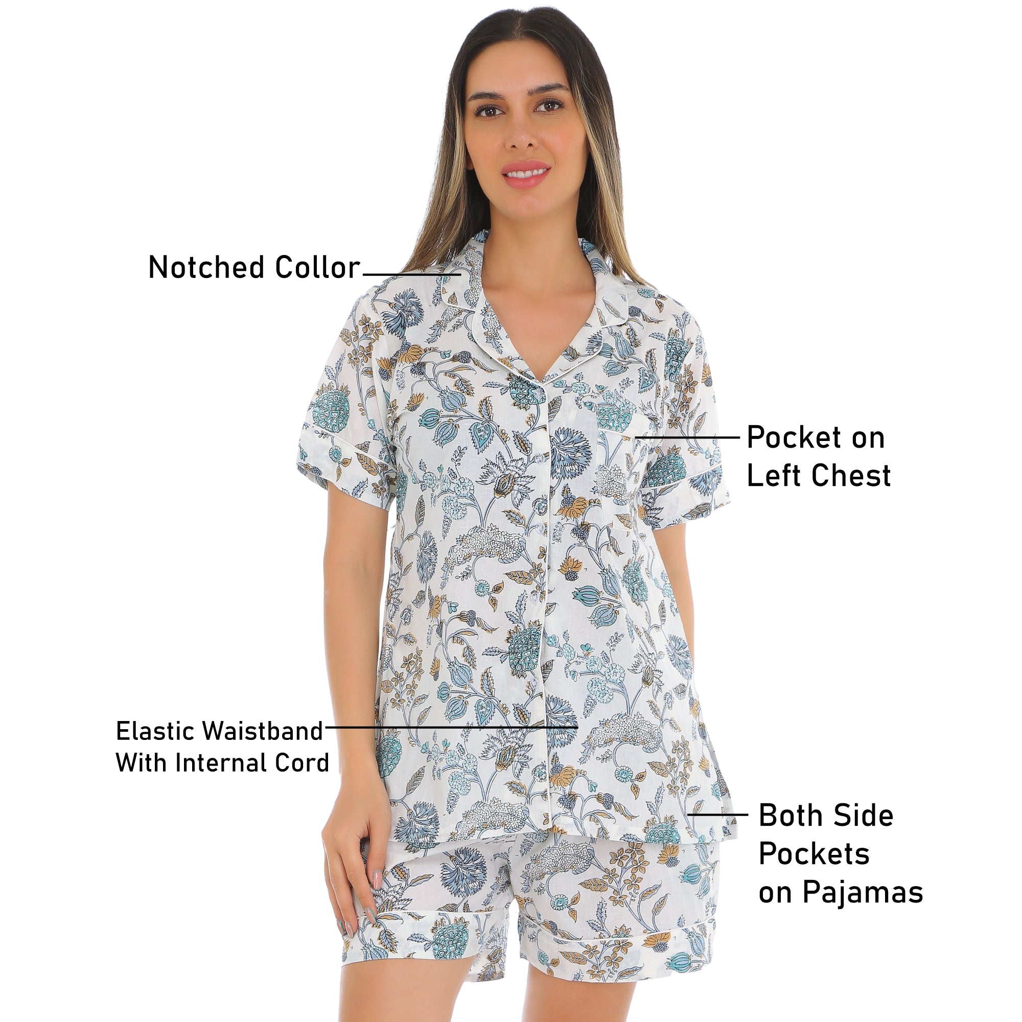 Dream weaver cotton shorts set