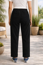 Chic Olive Green Trousers for Women - Tailored Fit - Casual Elegance