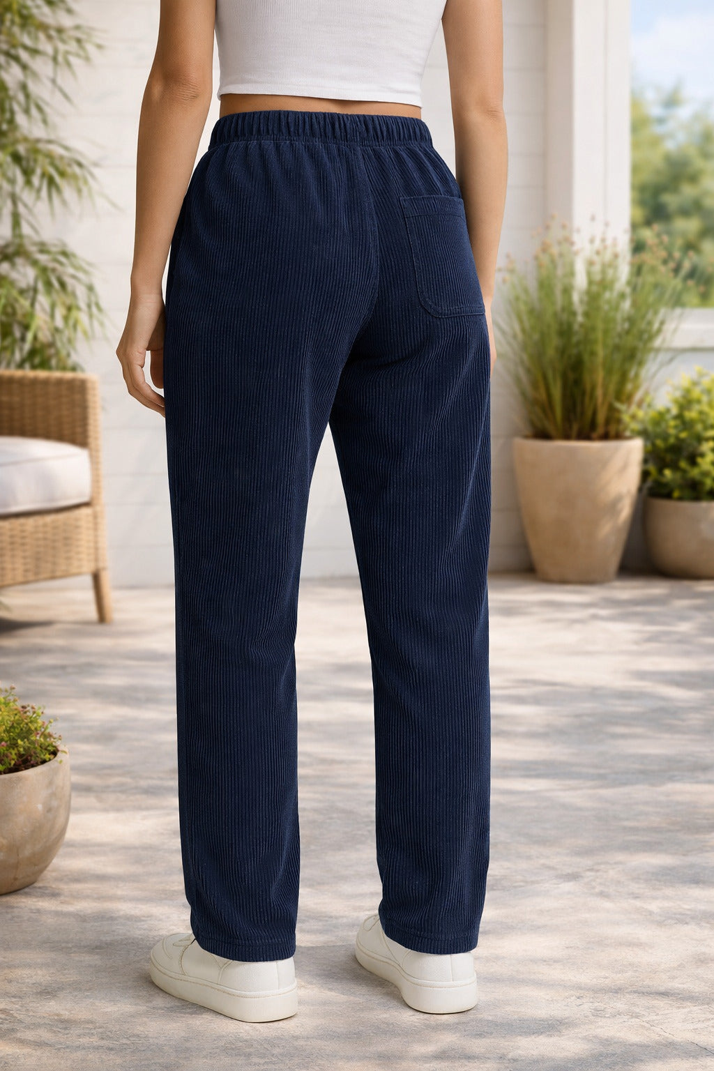 Elegant Fit Navy Trousers for Women - Stylish Comfort Pants