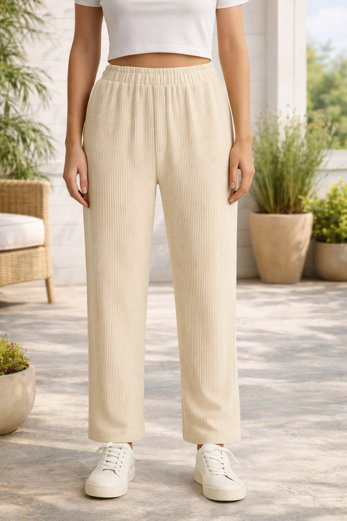 Cream Comfort Trousers