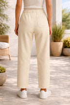 Elegant Fit Navy Trousers for Women - Stylish Comfort Pants