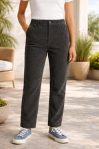 Elegant Fit Navy Trousers for Women - Stylish Comfort Pants