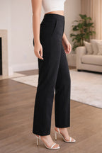 Elegant Black Trousers for Women - Tailored Fit - Office Wear