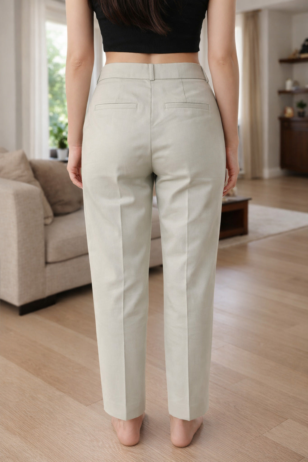 Elegant Apparel Women's Tailored Pants in Soft Green