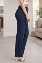 Elegant Fit Navy Trousers for Women - Stylish Comfort Pants