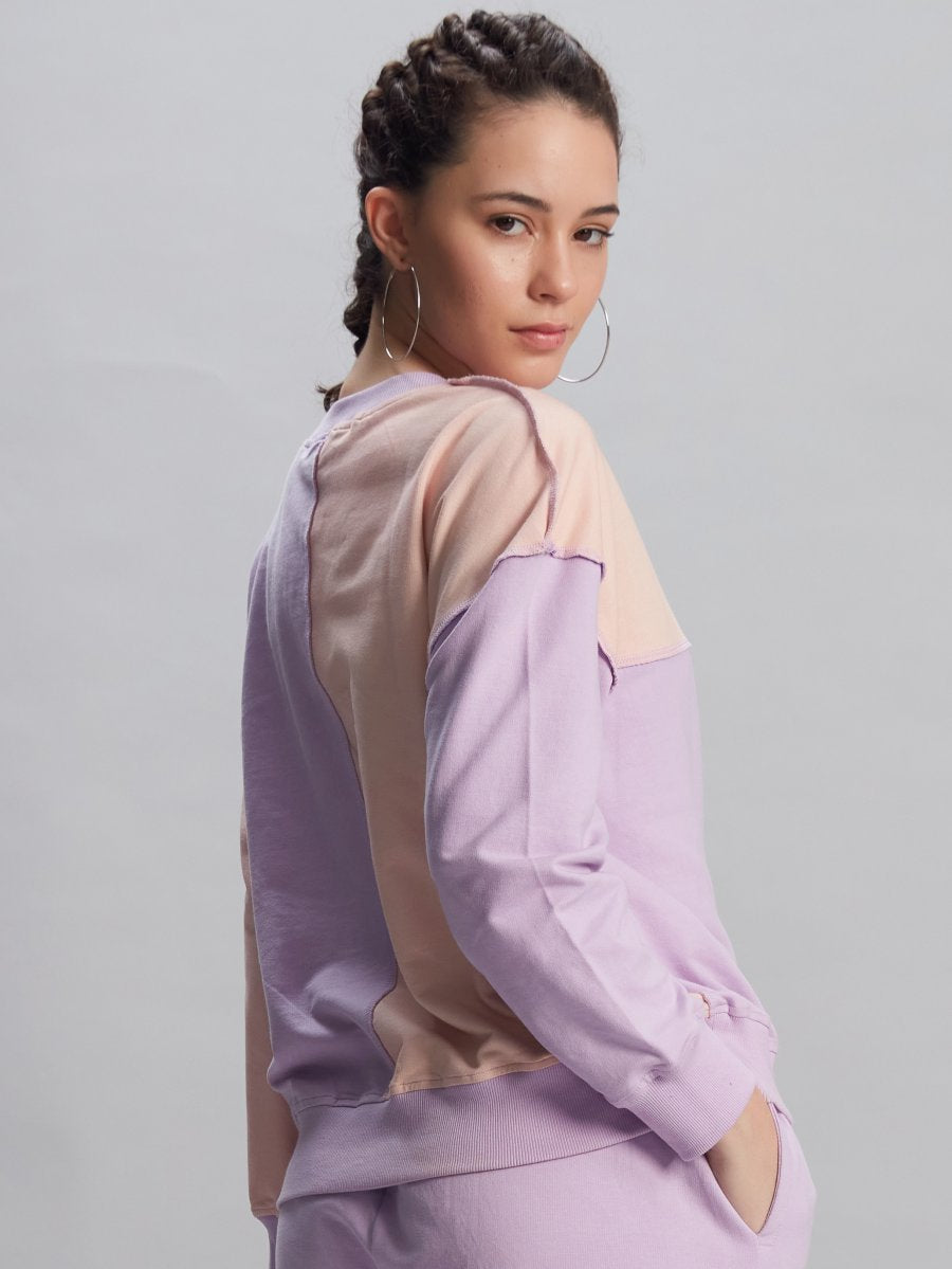 ROSY BLOCK SWATSHIRT PULLOVER