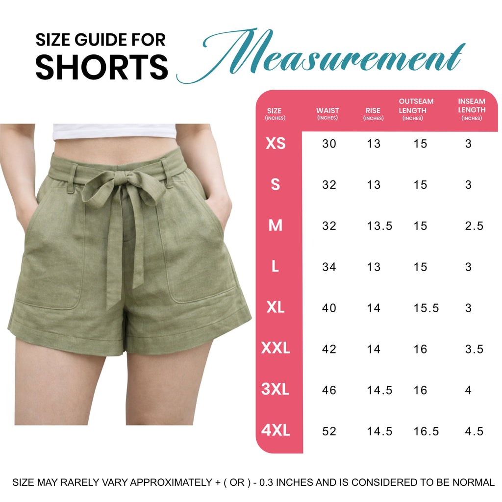Women Olive Green Cotton Shorts with Tie-Up Belt | High Rise | Relaxed Fit Casual Shorts