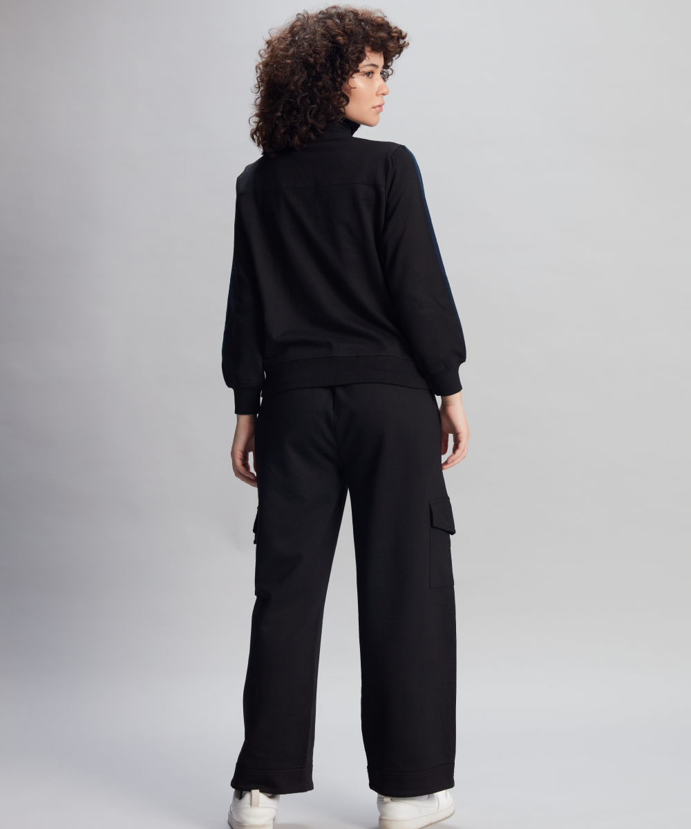 Vista Black Sweatshirt and Cargo Set