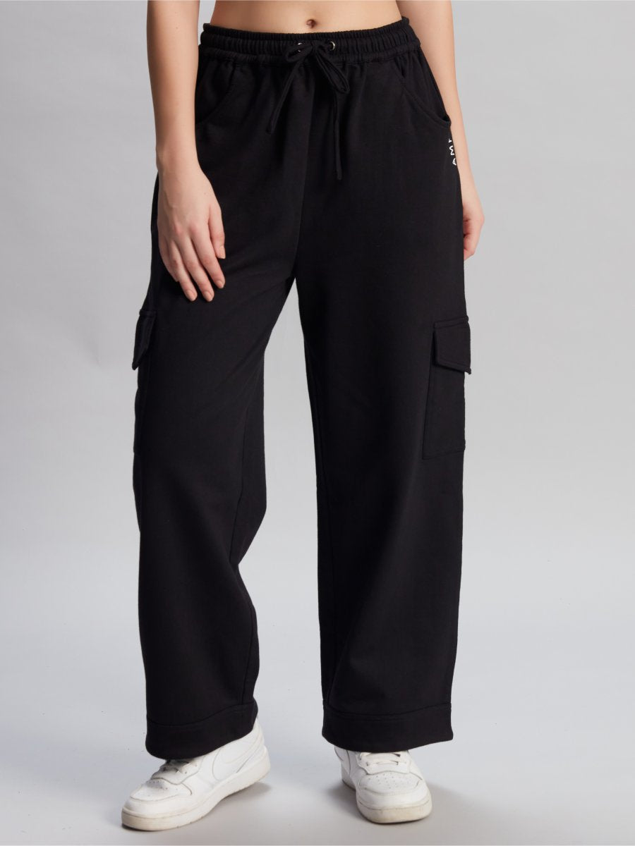 VISTA BLACK RELAXED FIT CARGO PANT