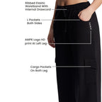 VISTA BLACK RELAXED FIT CARGO PANT