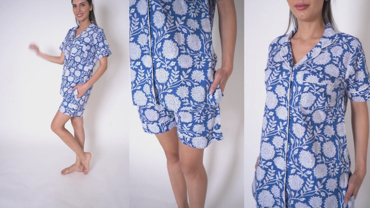 Ocean Breeze Cotton Shorts Set