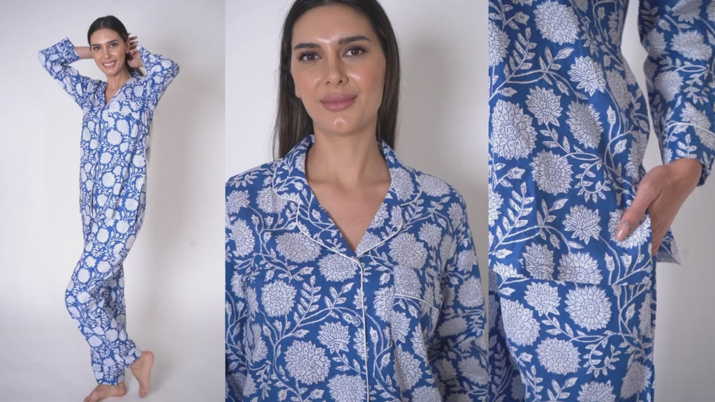 Ocean breeze cotton pajama set