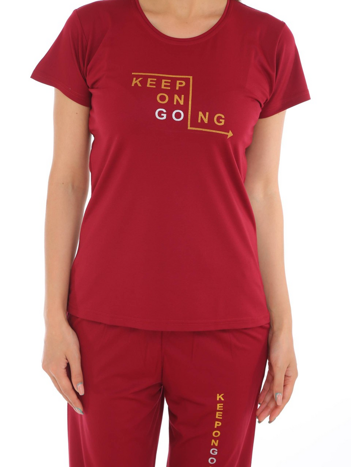 Maroon Tencel Pajama Set