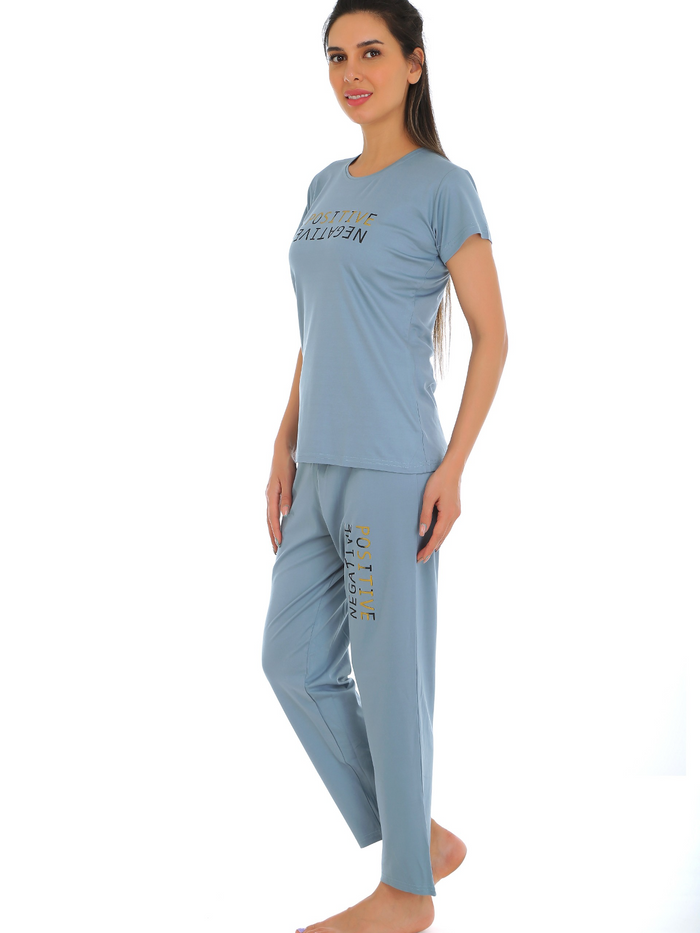 Light Blue Tencel Pajama Set