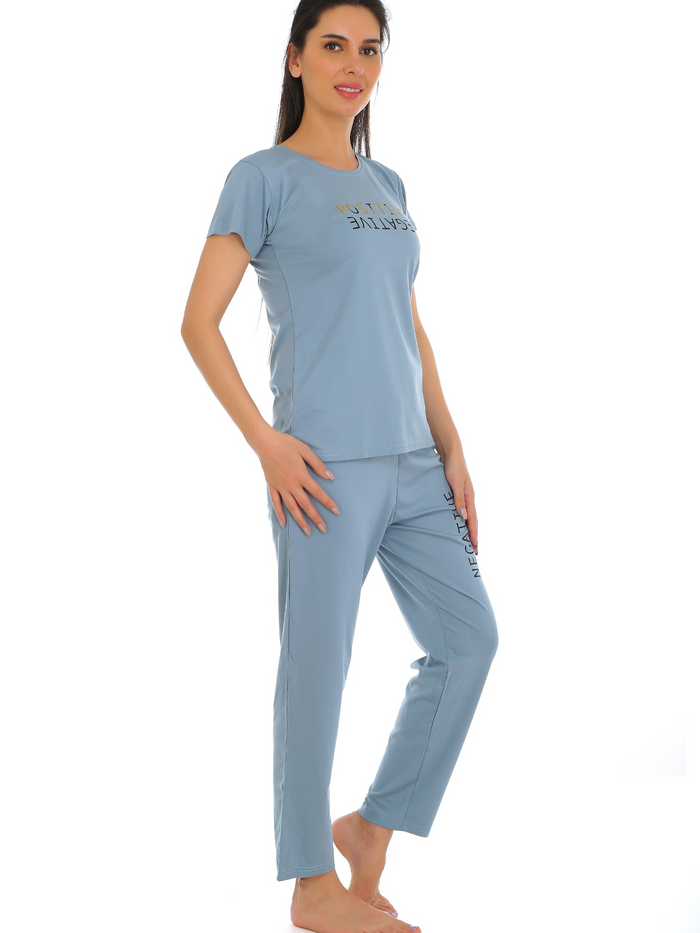Light Blue Tencel Pajama Set