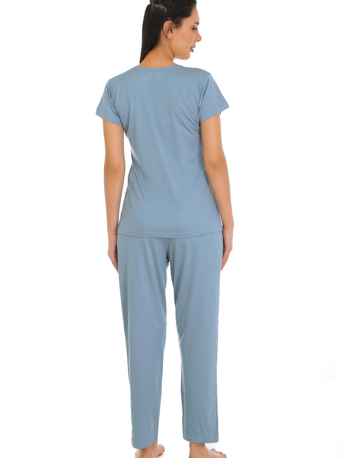 Light Blue Tencel Pajama Set