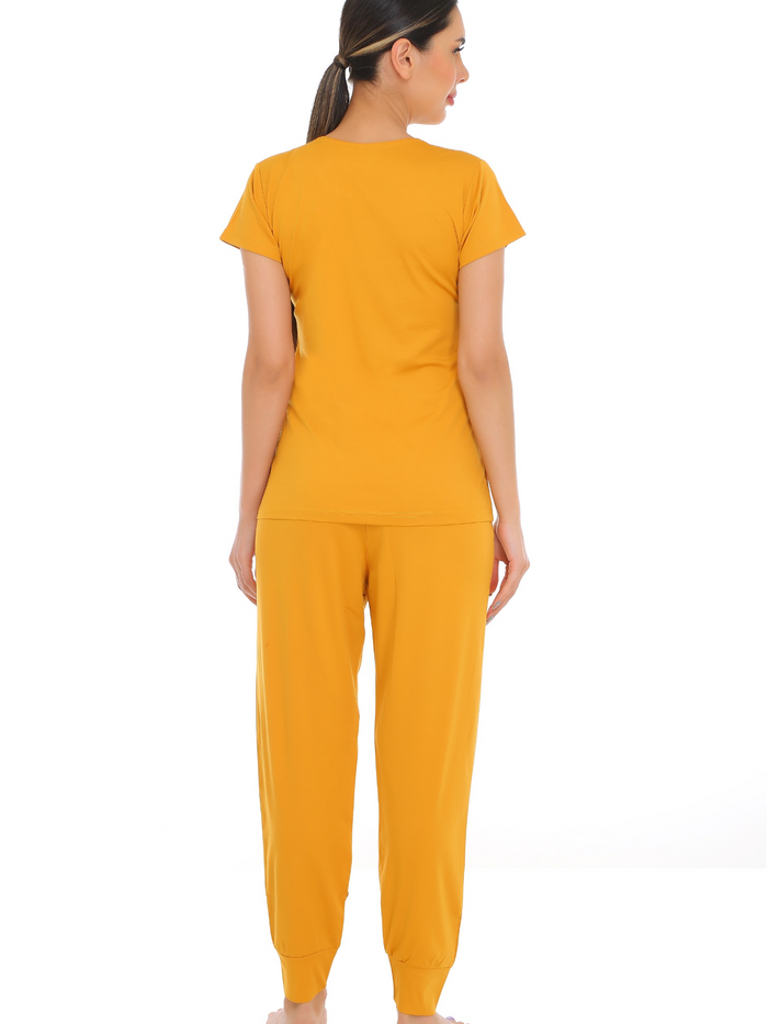 Yellow Tencel Pajama Set