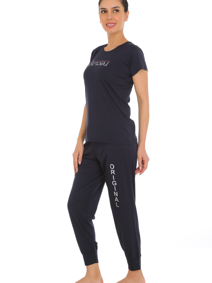 Black Tencel Pajama Set