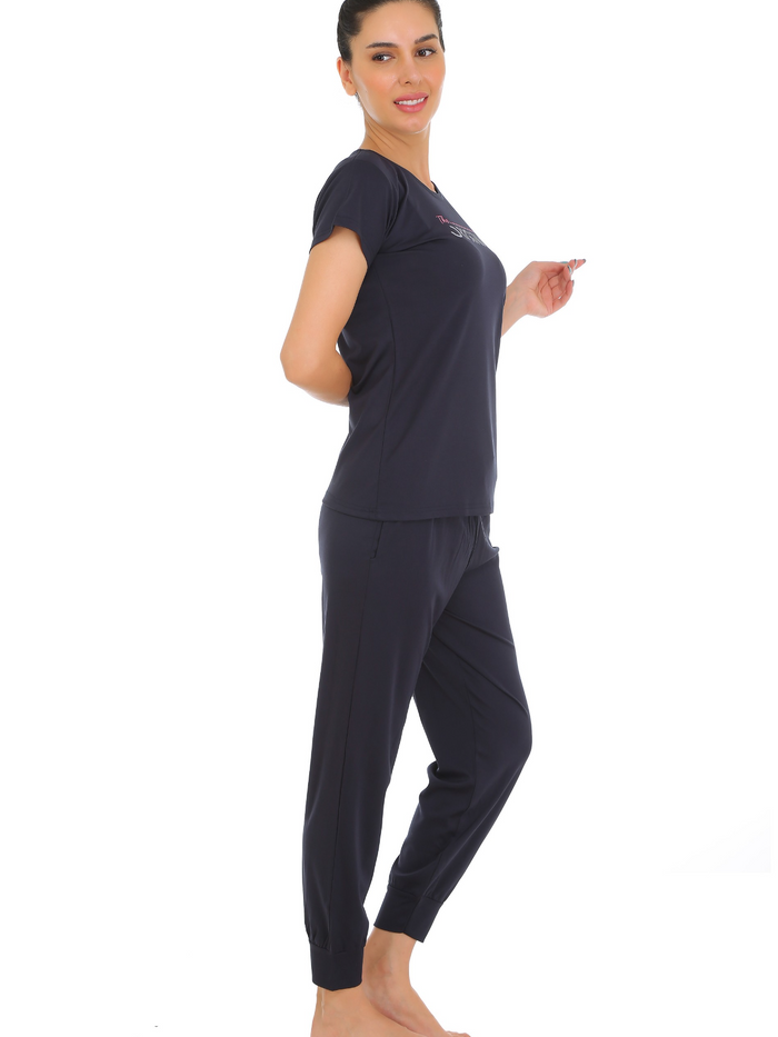 Black Tencel Pajama Set