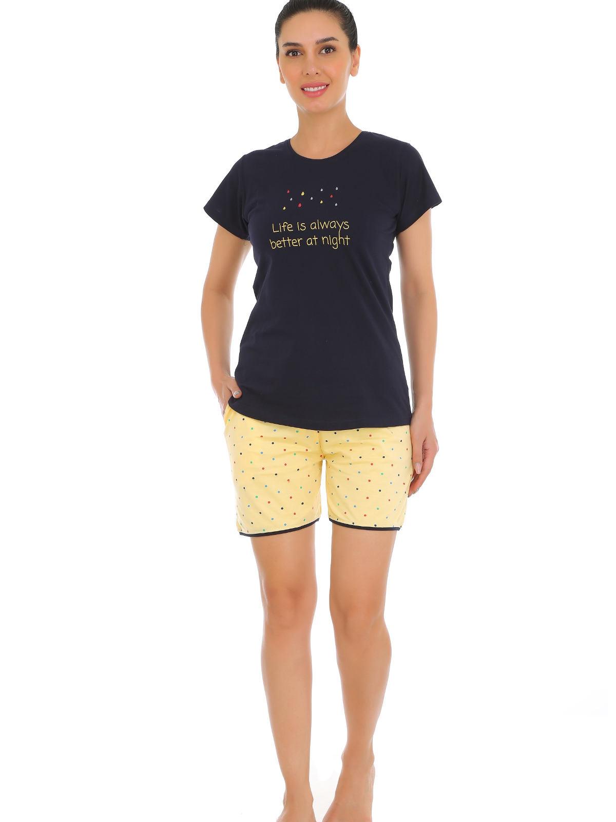 Hosiery Top & Shorts Set