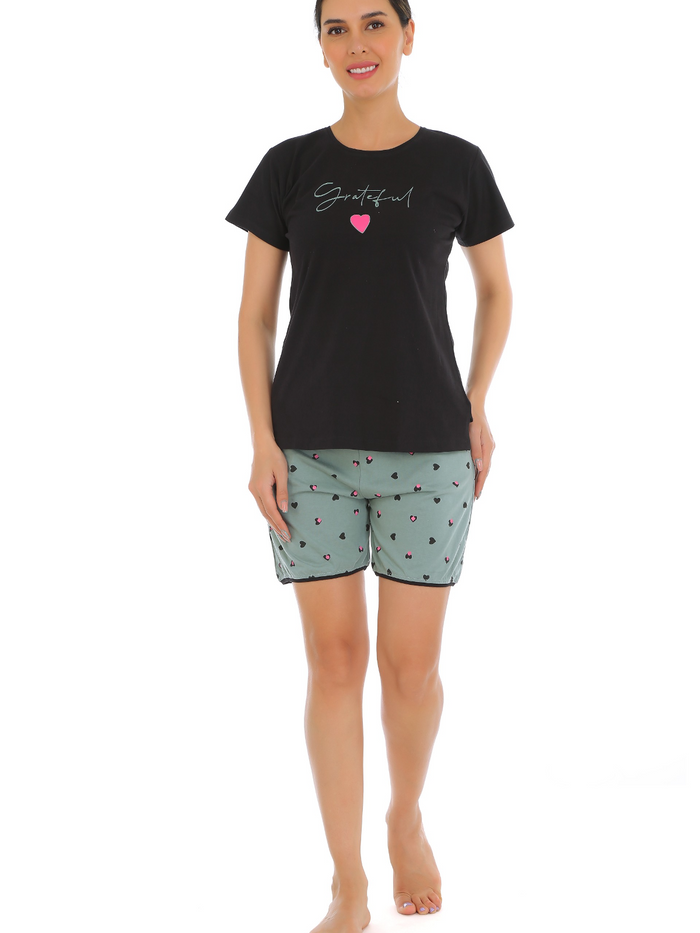 Hosiery Top & Shorts Set