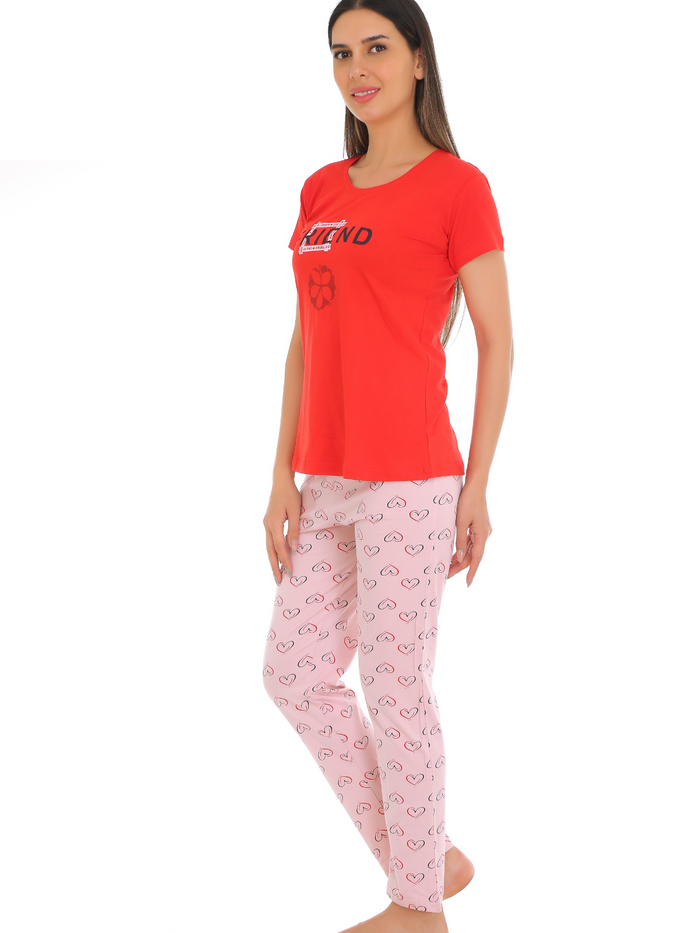 Red T-Shirt Pajama Set