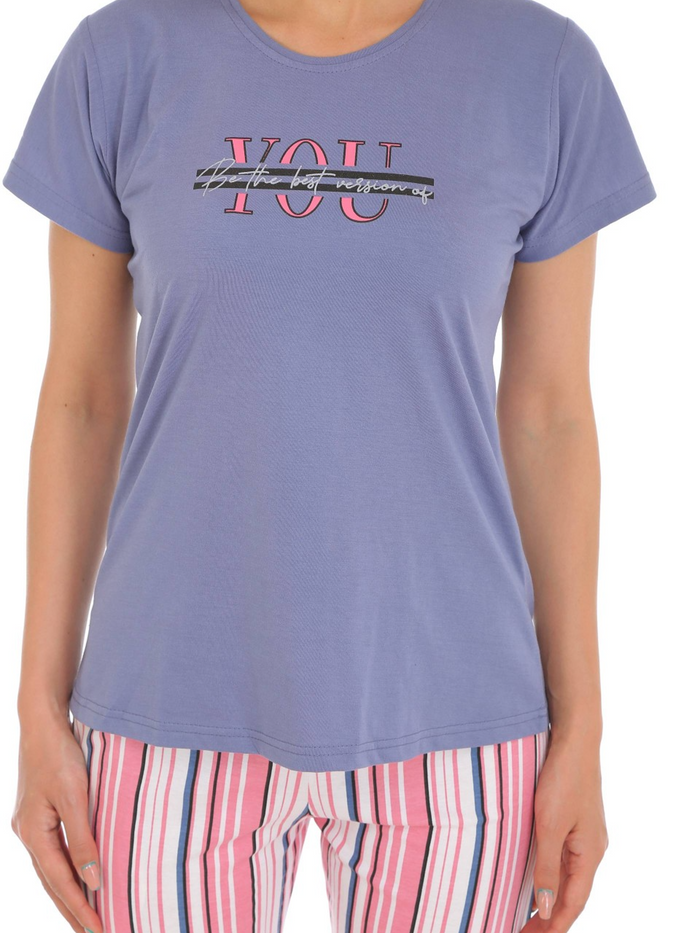 Lavender Hosiery Capri Set
