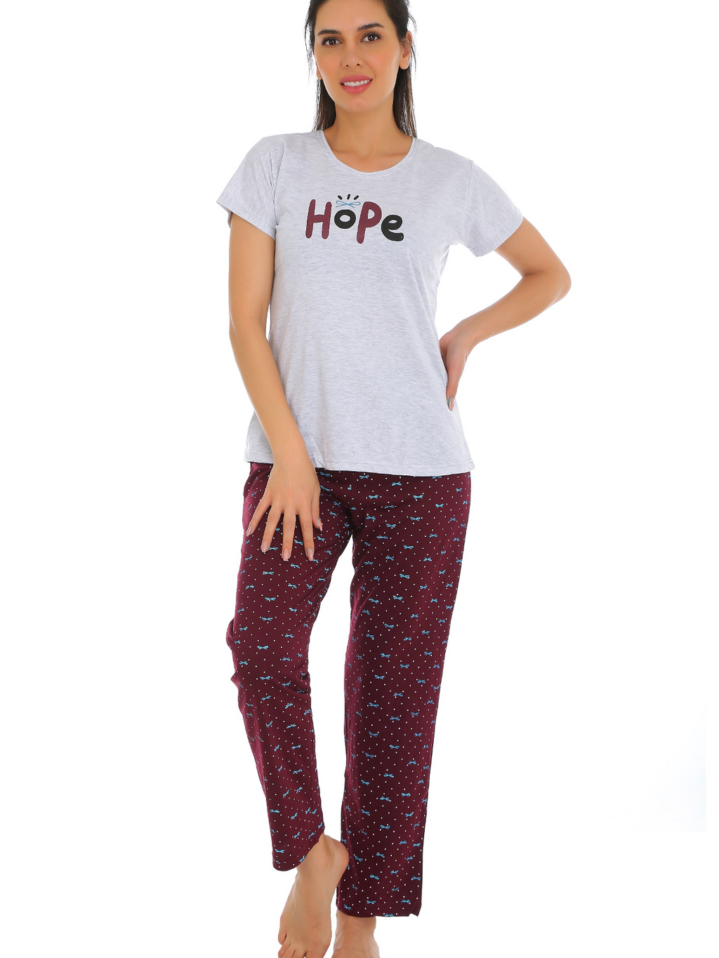 Hosiery T-Shirt Pyjama Set