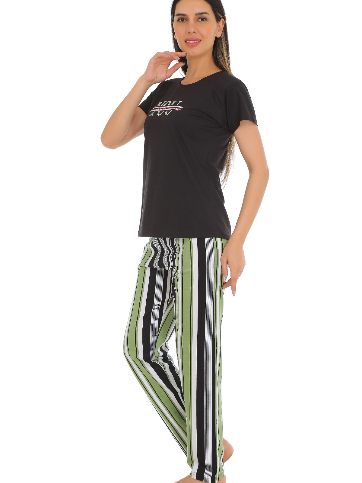 Snuggle Fit T-Shirt Stripes Pajamas