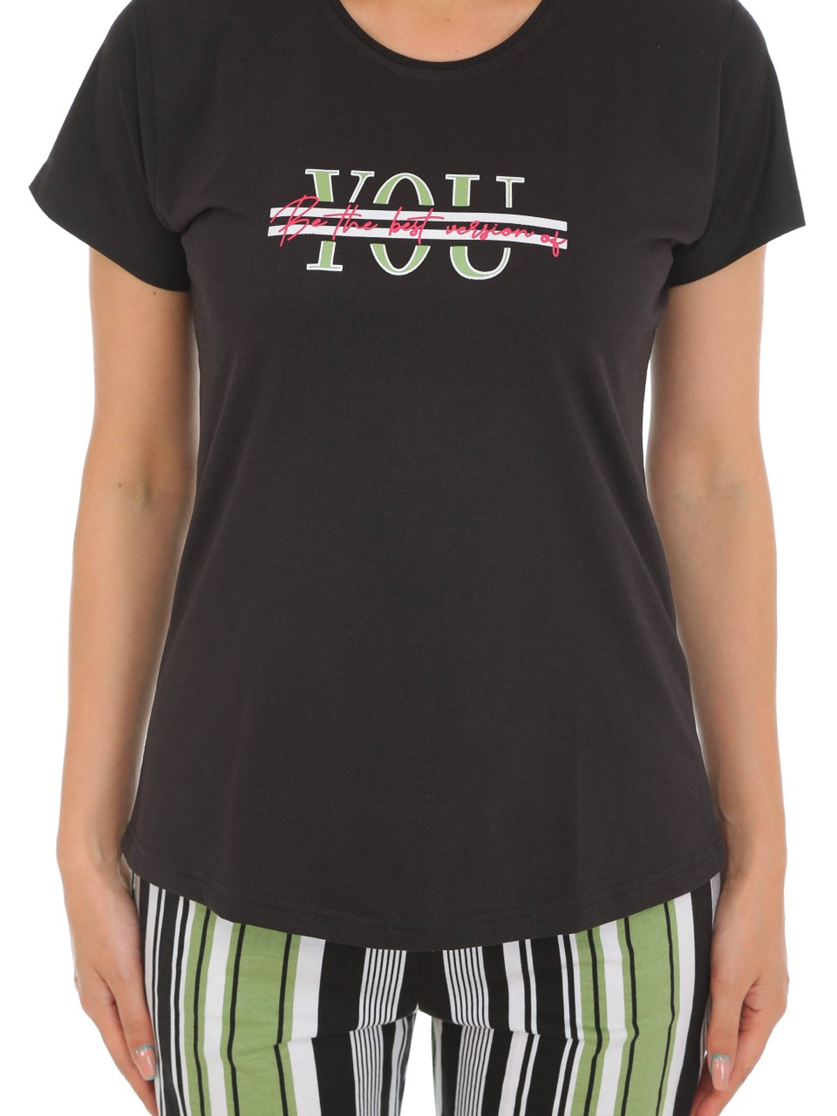 Snuggle Fit T-Shirt Stripes Pajamas