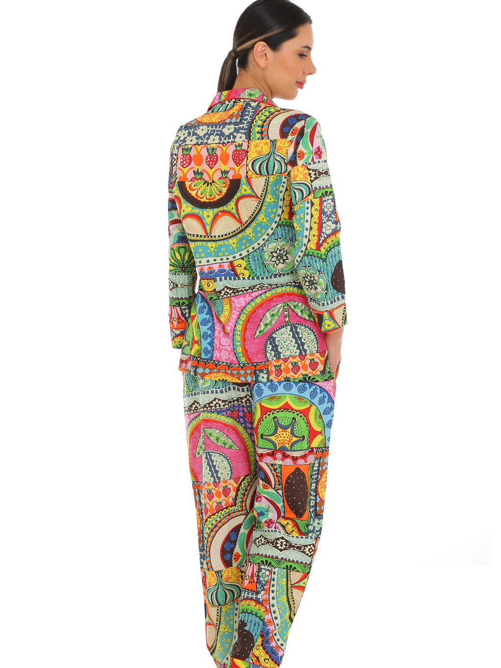 Artistic Printed Cotton Pajama Set