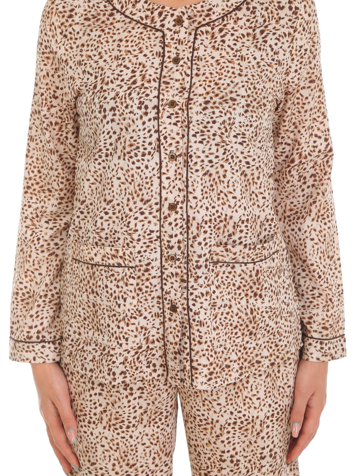 Henley collar luxe nightwear